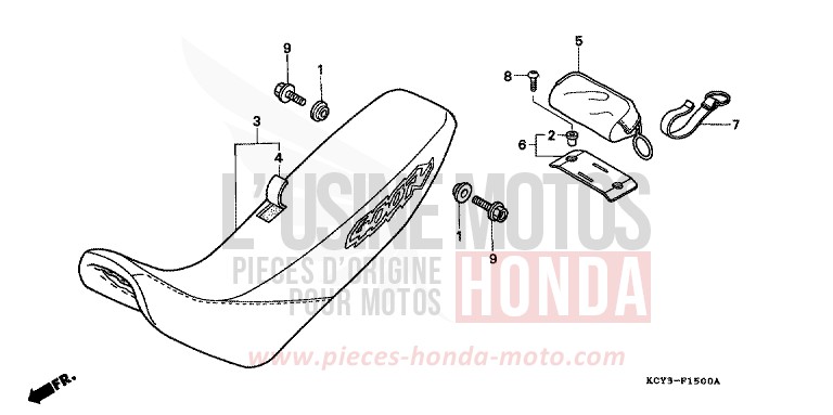 SITZ von XR400R FIGHTING RED (R134) von 2002