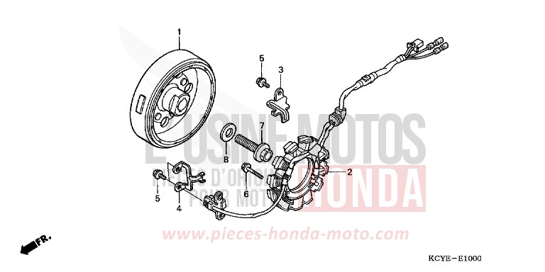 GENERATOR von XR400R FIGHTING RED (R134) von 2004