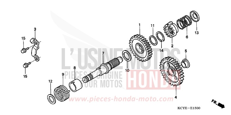 KICKSTARTERSPINDEL von XR400R FIGHTING RED (R134) von 2004