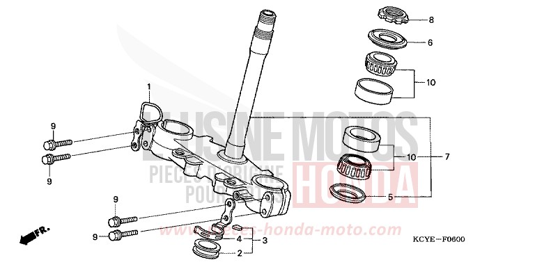 LENKSCHAFT von XR400R FIGHTING RED (R134) von 2004