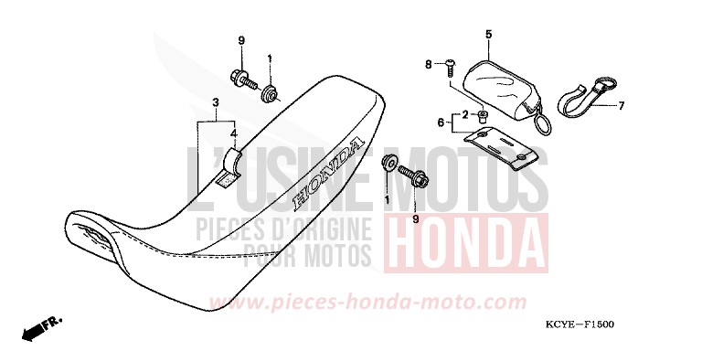 SITZ von XR400R FIGHTING RED (R134) von 2004