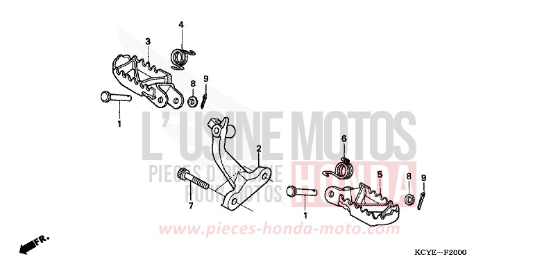 STUFE von XR400R FIGHTING RED (R134) von 2004