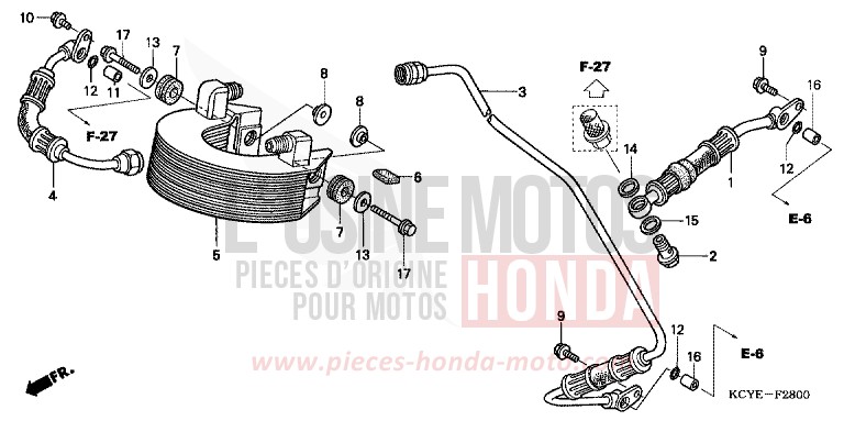 OELKUEHLER von XR400R FIGHTING RED (R134) von 2004