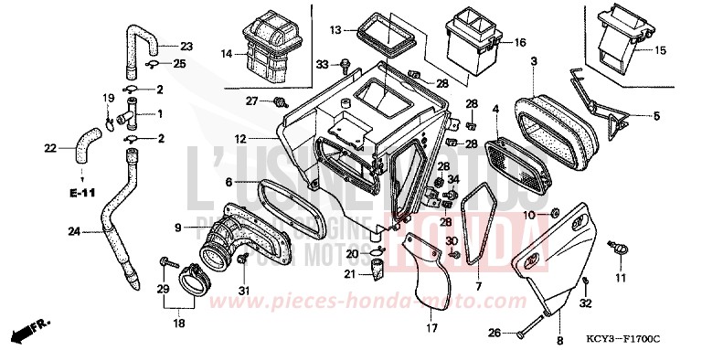 LUFTFILTER von XR400R ROSS WHITE (NH196) von 1996
