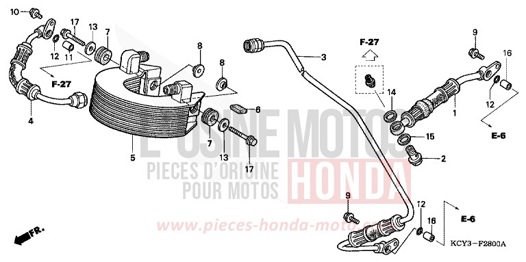 OELKUEHLER von XR400R ROSS WHITE (NH196) von 1996