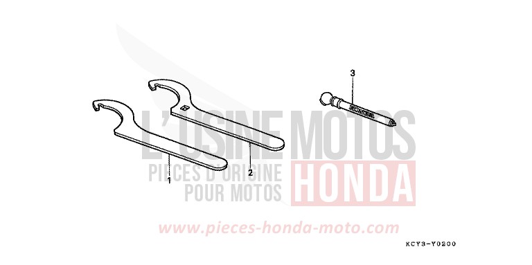 GABELSCHLUESSEL von XR400R ROSS WHITE (NH196) von 1996