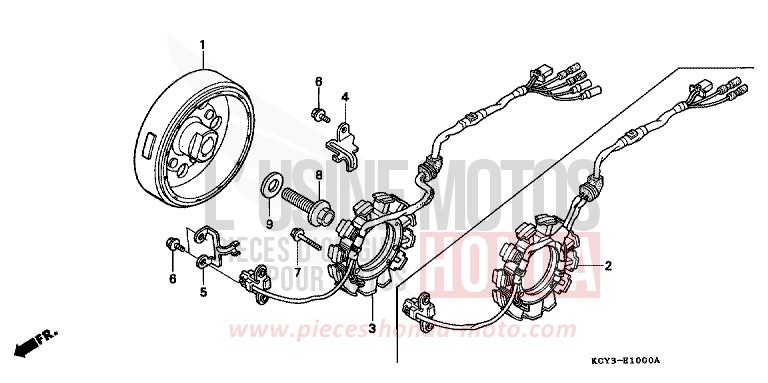 GENERATOR von XR400R FIGHTING RED (R134) von 1998