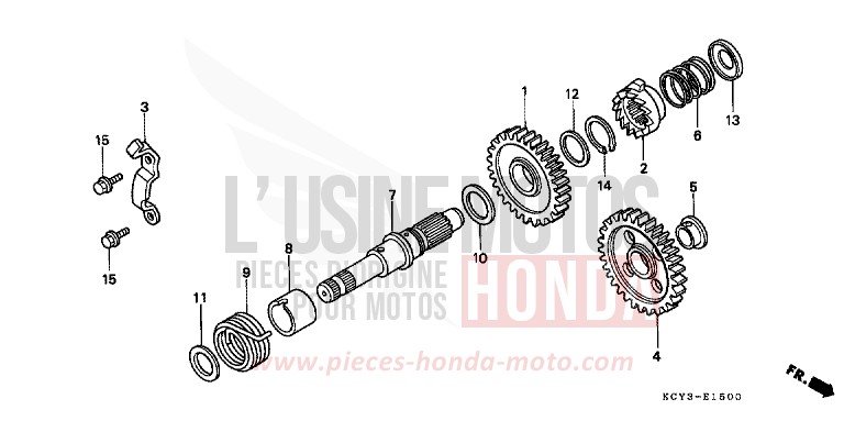 KICKSTARTERSPINDEL von XR400R ROSS WHITE (NH196) von 1998