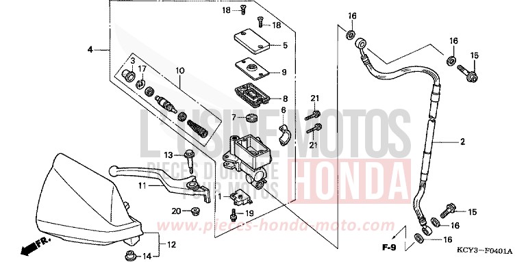 VORDERRADBREMSE (DK/ED/U) von XR400R FIGHTING RED (R134) von 2000