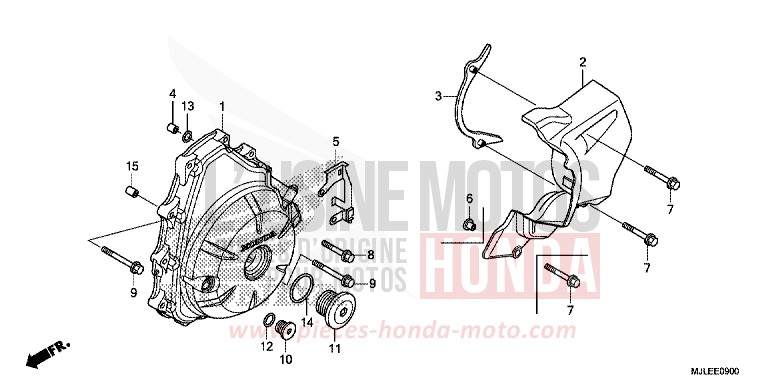 WECHSELSTROM-GENERATORABDECKUNG von NC750SA MAT PEARL GLARE WHITE (NHB54) von 2014