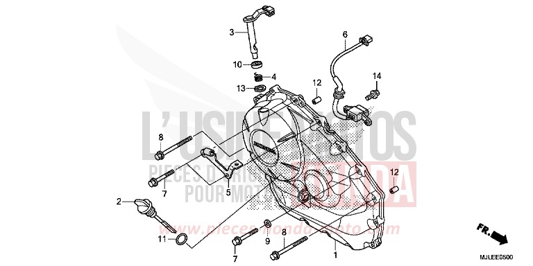 KURBELGEHAEUSEABDECKUNG (NC750S/SA) von NC750SA SEAL SILVER METALLIC (NHA14) von 2014