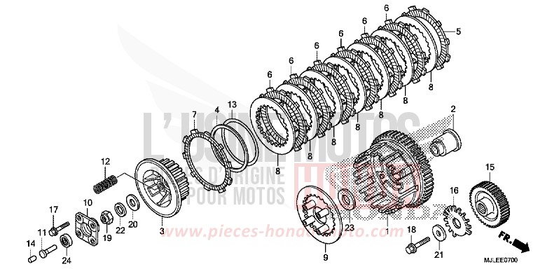 KUPPLUNG (NC750S/SA) von NC750SA SEAL SILVER METALLIC (NHA14) von 2014