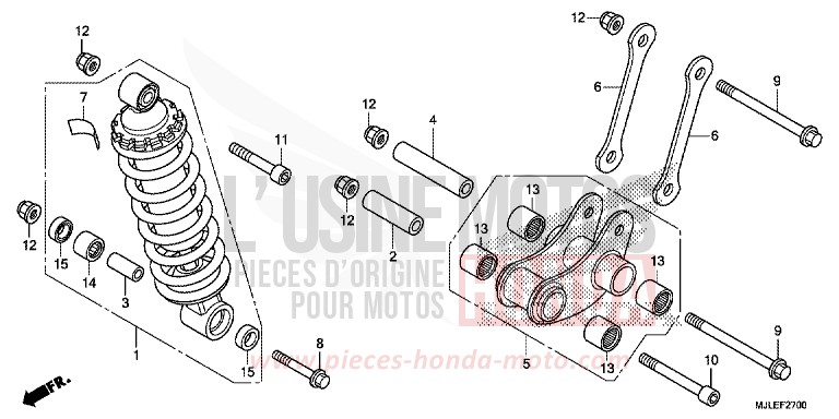 KISSEN, HINTEN von NC750SA SEAL SILVER METALLIC (NHA14) von 2014