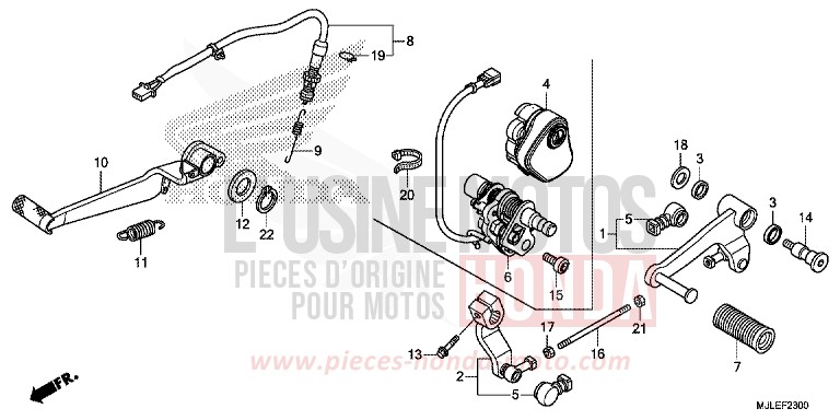 PEDAL von NC750S PEARL GLARE WHITE (NHB53) von 2015