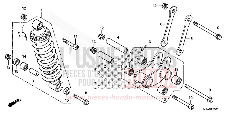 KISSEN, HINTEN von NC750S VICTORY RED (R334) von 2016