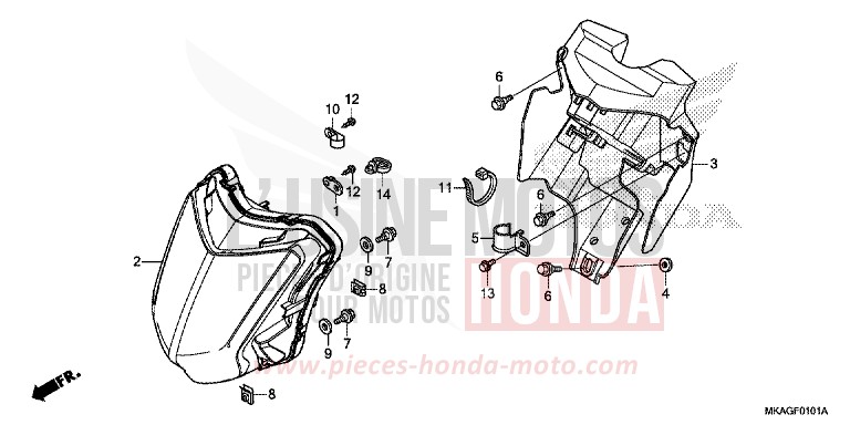 SCHEINWERFER (LED) von NC750S GRAPHITE BLACK (NHB01K) von 2017