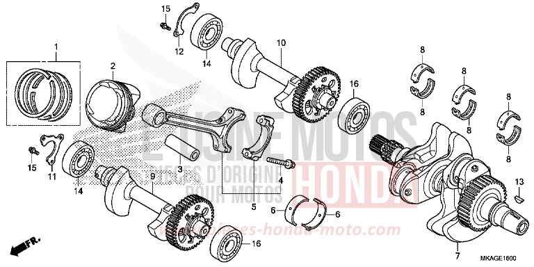 KURBELWELLE/KOLBEN von NC750S GRAPHITE BLACK (NHB01H) von 2018