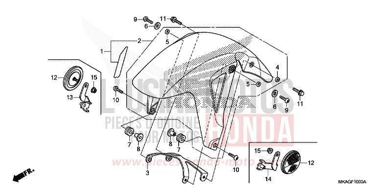 KOTFLUEGEL, VORNE von NC750S GRAPHITE BLACK (NHB01N) von 2018