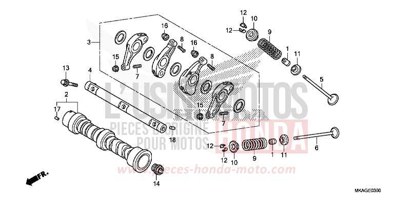 NOCKENWELLE/VENTIL von NC750S SWORD SILVER METALLIC (NHA95Y) von 2018
