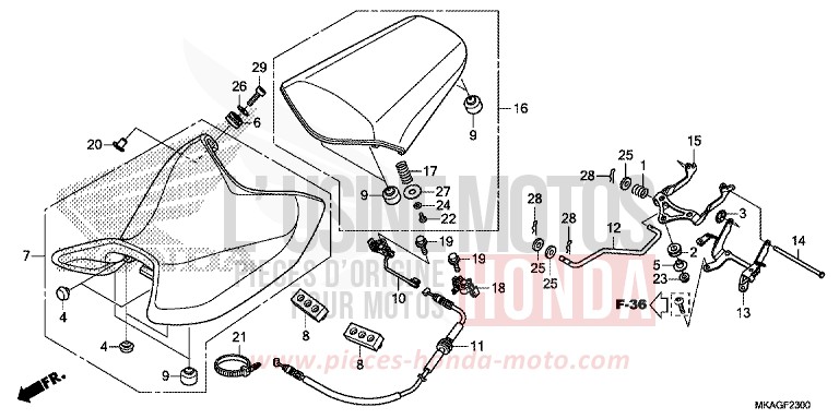 SITZ von NC750S SWORD SILVER METALLIC (NHA95Y) von 2018