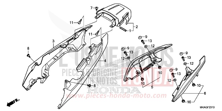 SITZVERKLEIDUNG von NC750S SWORD SILVER METALLIC (NHA95Y) von 2018