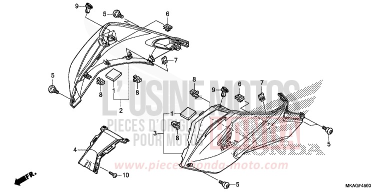 ABSCHIRMUNG von NC750S SWORD SILVER METALLIC (NHA95Y) von 2018