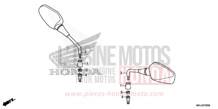 SPIEGEL von NC750S GRAPHITE BLACK (NHB01N) von 2019