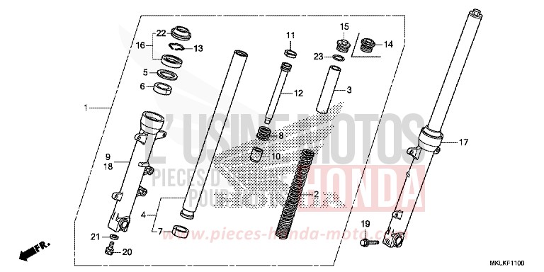 GABEL, VORNE von NC750S GRAPHITE BLACK (NHB01N) von 2019