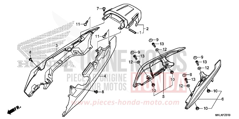 SITZVERKLEIDUNG von NC750S GRAPHITE BLACK (NHB01N) von 2019
