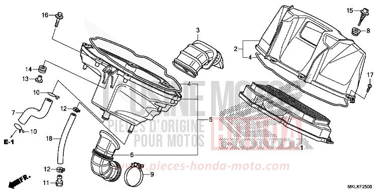 LUFTFILTER von NC750S GRAPHITE BLACK (NHB01N) von 2019