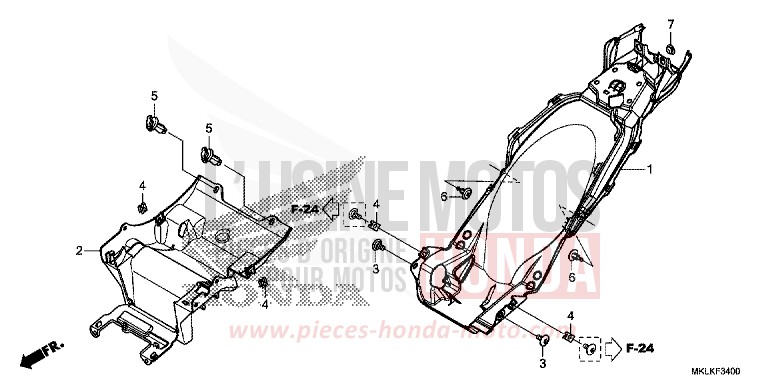 KOTFLUEGEL, HINTEN von NC750S GRAPHITE BLACK (NHB01N) von 2019