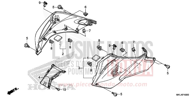 ABSCHIRMUNG von NC750S GRAPHITE BLACK (NHB01N) von 2019