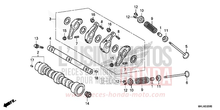 NOCKENWELLE/VENTIL von NC750S GRAPHITE BLACK (NHB01H) von 2019