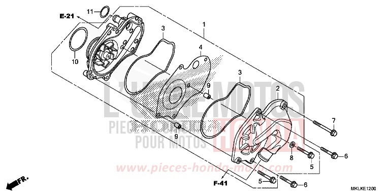 WASSERPUMPE von NC750S GRAPHITE BLACK (NHB01H) von 2019