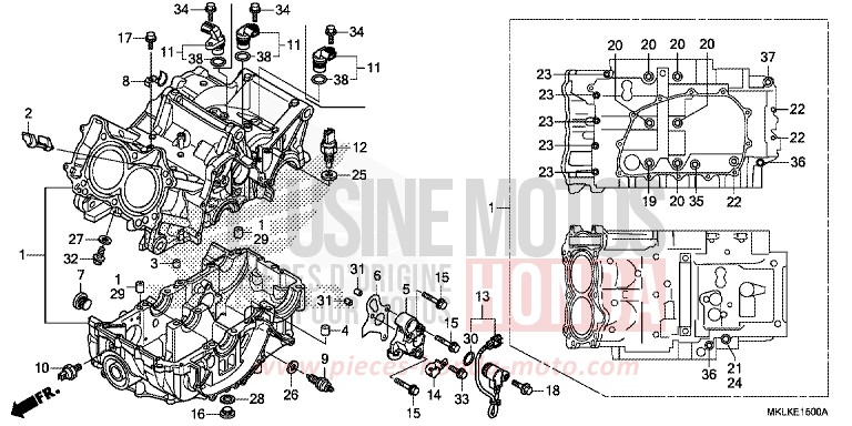KURBELGEHAEUSE von NC750S GRAPHITE BLACK (NHB01H) von 2019