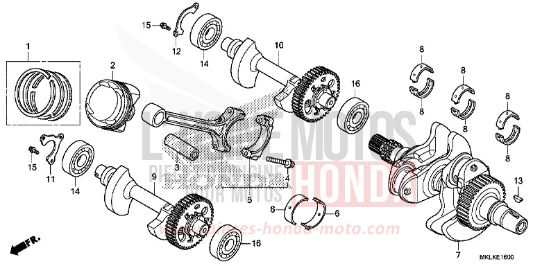 KURBELWELLE/KOLBEN von NC750S GRAPHITE BLACK (NHB01H) von 2019