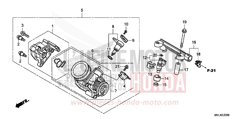 DROSSELKLAPPENGEHAEUSE von NC750S GRAPHITE BLACK (NHB01H) von 2019