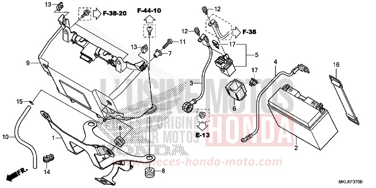 BATTERIE von NC750S GRAPHITE BLACK (NHB01H) von 2019