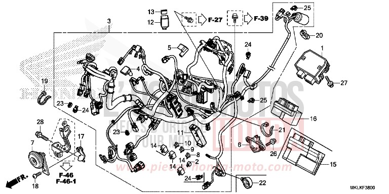 KABELBAUM von NC750S GRAPHITE BLACK (NHB01H) von 2019