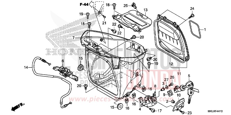 HANDGEPAECKFACH von NC750S GRAPHITE BLACK (NHB01H) von 2019