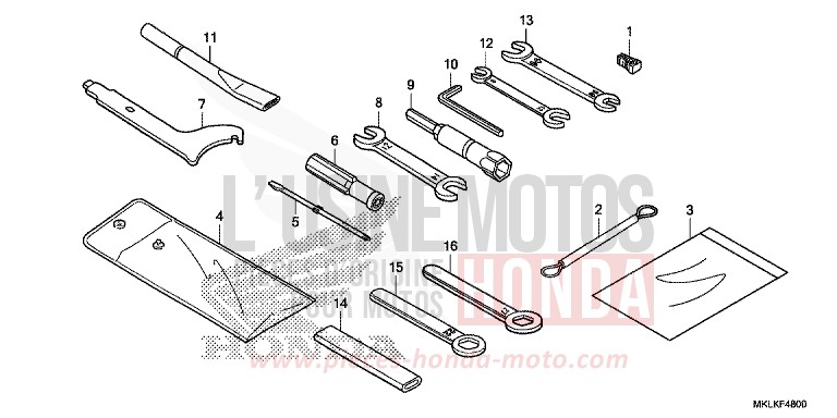 WERKZEUGE von NC750S GRAPHITE BLACK (NHB01H) von 2019