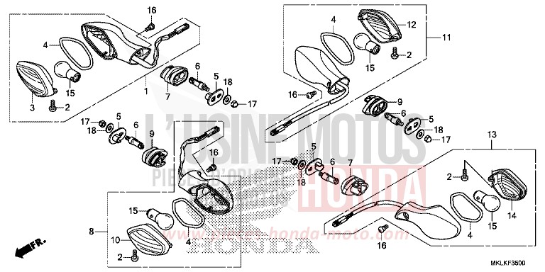BLINKER von NC750S CANDY CHROMOSPHERE RED (R381) von 2019