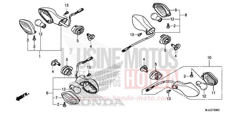BLINKER von NC750SD MAT PEARL GLARE WHITE (NHB54) von 2014
