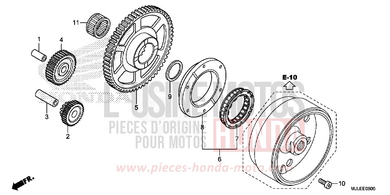 ANLASSERKUPPLUNG von NC750SD SEAL SILVER METALLIC (NHA14) von 2014