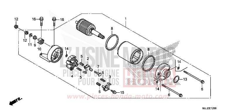 ANLASSER von NC750SD SEAL SILVER METALLIC (NHA14) von 2014