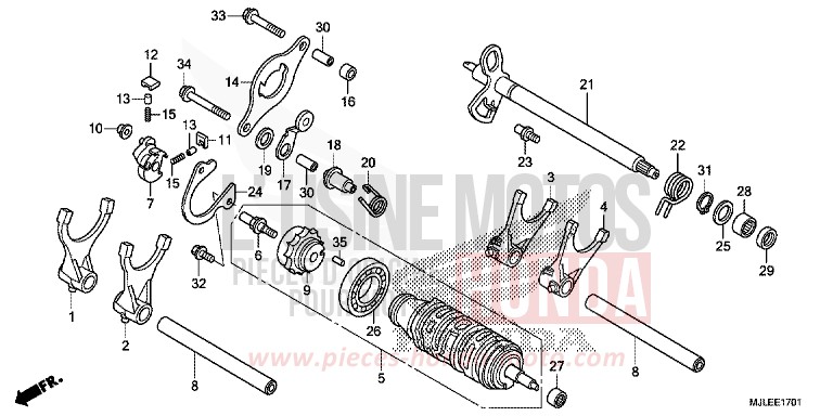 SCHALTTROMMEL (NC700SD/750SD) von NC750SD SEAL SILVER METALLIC (NHA14) von 2014