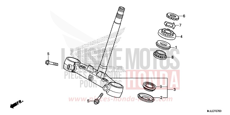 LENKSCHAFT von NC750SD SEAL SILVER METALLIC (NHA14) von 2014