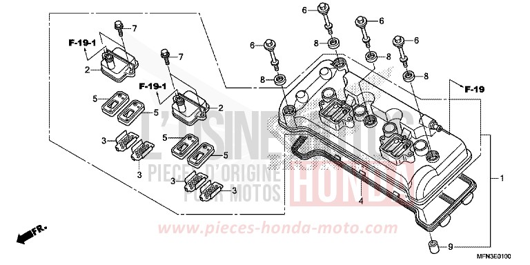 ZYLINDERKOPFDECKEL von CB1000R HYPER RED (R348B) von 2015