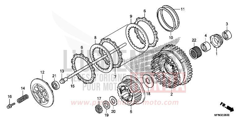 KUPPLUNG von CB1000R HYPER RED (R348B) von 2015
