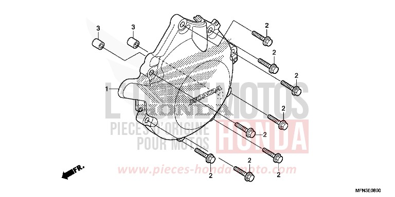 WECHSELSTROM-GENERATORABDECKUNG von CB1000R HYPER RED (R348B) von 2015